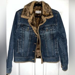 Marvin Roberts Faux Fur Denim Jacket